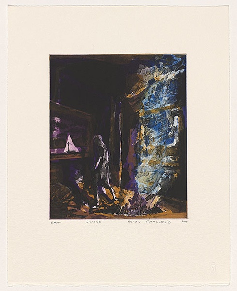 Artist: b'Macleod, Euan.' | Title: b'Smoke' | Date: 2004 | Technique: b'etching, open-bite and aquatint, printed in colour, from four plates'