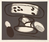 Artist: LEACH-JONES, Alun | Title: not titled [2] | Date: 1991 | Technique: etching, printed in black and grey ink, from two plates | Copyright: Courtesy of the artist
