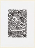 Artist: b'Wunungamurra, Johnny.' | Title: b'Djets boat' | Date: c.2001 | Technique: b'linocut, printed in black ink, from one block'