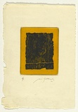 Artist: b'SELLBACH, Udo' | Title: b'(Jagged block)' | Date: 1966 | Technique: b'etching, printed in in colour, from two plates in yellow and black inks'