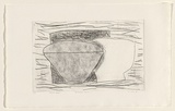 Title: b'Covered bowl 1' | Date: 1983 | Technique: b'drypoint, printed in black ink, from one perspex plate'