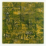 Artist: b'Shearer, Mitzi.' | Title: b'Primitive design (sampler no.2)' | Date: 1978 | Technique: b'linocut, printed in colour, from three blocks'