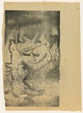 Title: not titled [boiling pot and sausages, legs hanging, legs eaten] | Date: c.1992 | Technique: lithograph, printed in black ink, from one stone [or plate]