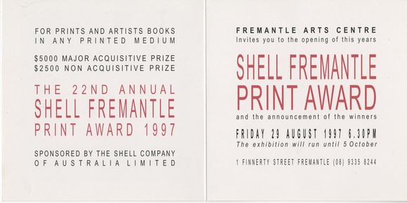 Fremantle Print Award, 1997.