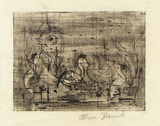 Artist: b'David, Allen.' | Title: b'(Birds among grasses).' | Date: (1955) | Technique: b'etching, printed in brown ink with plate-tone, from one plate'
