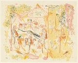 Artist: MACQUEEN, Mary | Title: Circus | Date: 1974 | Technique: lithograph, printed in colour, from multiple plates | Copyright: Courtesy Paulette Calhoun, for the estate of Mary Macqueen