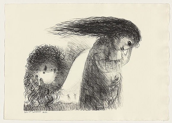 Artist: b'BOYD, Arthur' | Title: b'St Francis when young turning aside.' | Date: (1965) | Technique: b'lithograph, printed in black ink, from one plate' | Copyright: b'This work appears on screen courtesy of Bundanon Trust'