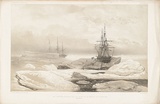 Artist: SABATIER, Leon-Jean-Baptiste. | Title: Ships - Arctic ice floes | Technique: lithograph, printed in black ink from one stone