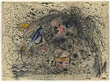 Artist: BOYD, Arthur | Title: not titled [Figure with long hair over water]. | Date: c.1965 | Technique: monotype | Copyright: This work appears on screen courtesy of Bundanon Trust