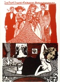 Artist: b'HANRAHAN, Barbara' | Title: b'Iris Pearl dreams of a wedding' | Date: 1967 | Technique: b'lithograph, printed in colour, from two plates, two photolithographs from three plates'