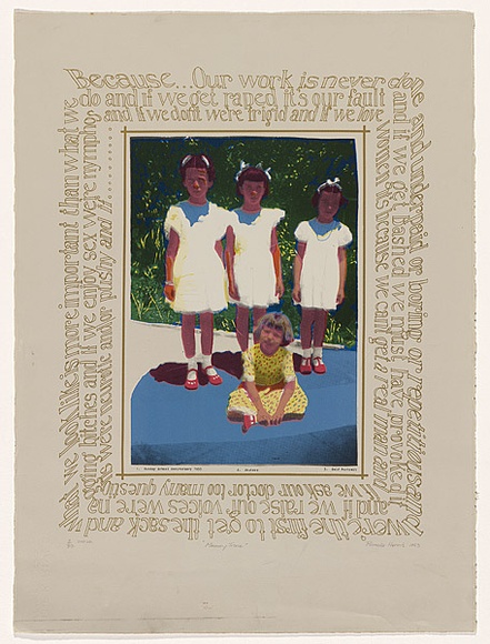 Artist: b'Harris, Pamela.' | Title: b'Memory trace' | Date: 1983 | Technique: b'photo-screenprint, printed in colour, from multiple stencils'