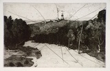 Artist: FEINT, Adrian | Title: (Lighthouse, Palm Beach). | Date: c.1922 | Technique: etching, printed in black ink, from one plate | Copyright: Courtesy the Estate of Adrian Feint