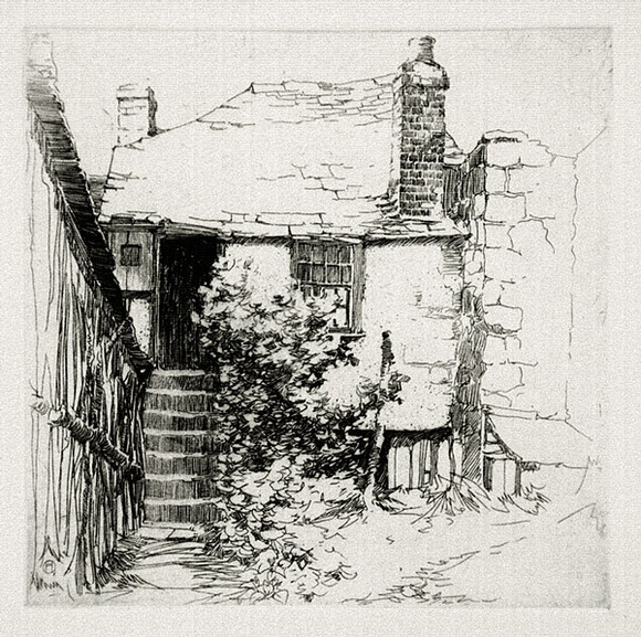 Artist: Herbert, Harold. | Title: Lime kiln cottage | Date: 1923 | Technique: etching, printed in black ink, from one plate