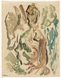 Artist: Gleeson, James. | Title: not titled [signed monotype]. | Date: c.1950 | Technique: monotype, printed in colour, from one plate
