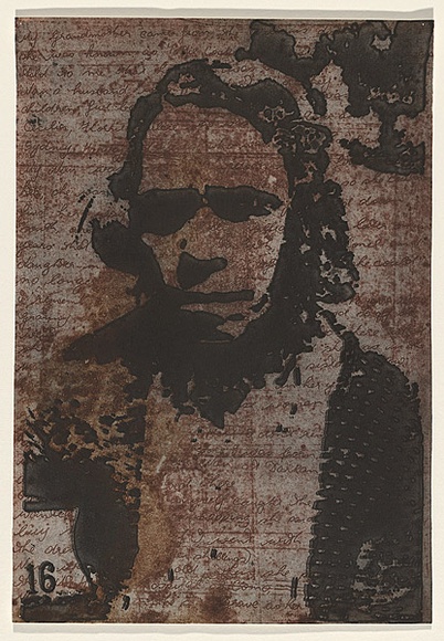 Artist: b'Nannup, Laurel.' | Title: b'Granny Tottie No. 1' | Date: 2001 | Technique: b'photoetching, printed in black and sepia ink' | Copyright: b'\xc2\xa9 Laurel Nannup'