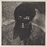 Artist: b'MADDOCK, Bea' | Title: b'Head I: Etching experiment' | Date: 1972 | Technique: b'photo-etching and aquatint'