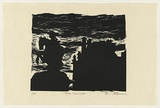 Artist: AMOR, Rick | Title: The Louvre. | Date: 1991 | Technique: woodcut, printed in black ink, from one block