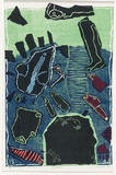 Artist: b'Simmul, Ilme.' | Title: b'Sea world' | Date: 1989 | Technique: b'woodcut, printed in colour, from multiple blocks'