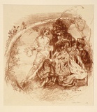 Artist: Conder, Charles. | Title: The leaning tree. | Date: 1899 | Technique: transfer-lithograph, printed in brownish red ink, from one stone