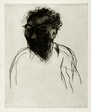 Artist: BOYD, Arthur | Title: Portrait of Max Nicholson. | Date: 1968-69 | Technique: etching, printed in black ink, from one plate | Copyright: Reproduced with permission of Bundanon Trust