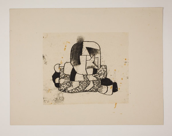 Artist: b'Hirschfeld Mack, Ludwig.' | Title: b'not titled [Abstract composition of a male figure]' | Date: (c.1922) | Technique: b'transfer print'