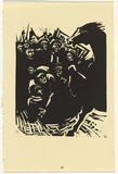 Artist: Counihan, Noel. | Title: Who is against peace?. | Date: 1950 | Technique: linocut, printed in black ink, from one block