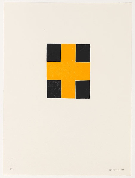 Artist: b'Nixon, John.' | Title: b'Toil 1' | Date: 1990 | Technique: b'woodcuts, printed in colour, each from one interlocking block'