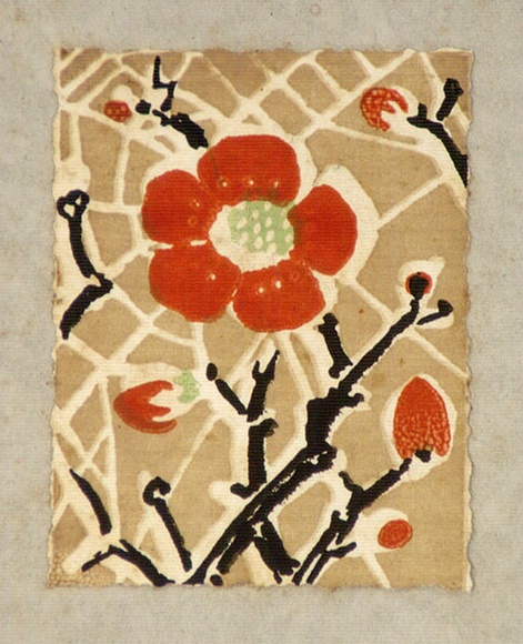 Artist: b'Palmer, Ethleen.' | Title: b'(Japonica)' | Date: c.1955 | Technique: b'screenprint, printed in colour, from multiple stencils'