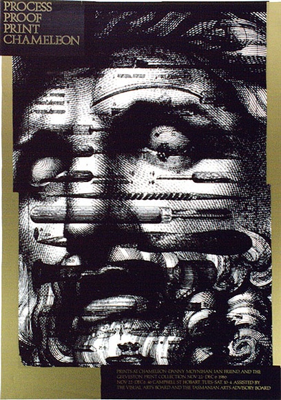 Artist: ARNOLD, Raymond | Title: Proof, process, print. Chameleon. | Date: 1986 | Technique: screenprint, printed in colour, from three stencils