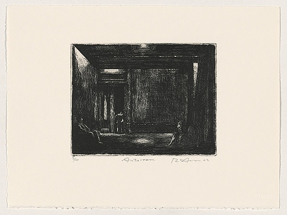 Artist: b'AMOR, Rick' | Title: b'Ante room.' | Date: 2002 | Technique: b'etching, printed in black ink, from one plate'