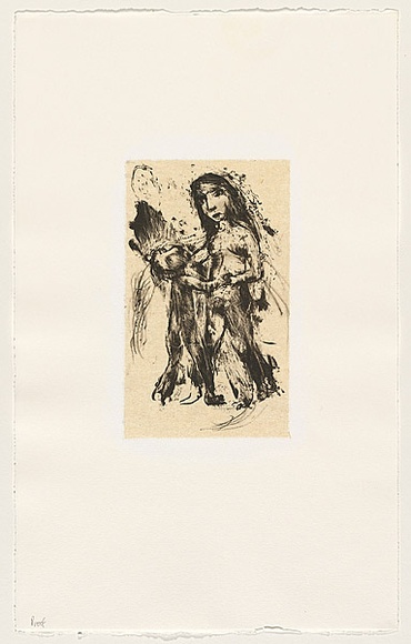 Artist: b'Shead, Garry.' | Title: b'The gathering I' | Date: c. 1996 | Technique: b'lithograph, printed in brown ink, from one stone; chine colle' | Copyright: b'\xc2\xa9 Garry Shead'