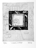 Artist: Daws, Lawrence. | Title: Cedar's mirror. | Date: 1977 | Technique: aquatint and etching, printed in black ink, from one plate | Copyright: © Lawrence Daws