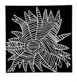 Artist: b'Baker, Angkuna Kay' | Title: b'not titled' | Date: 1988 | Technique: b'linocut, printed in black ink, from one block'