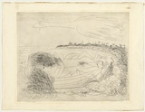 Artist: b'BOYD, Arthur' | Title: b'Lovers in a boat.' | Date: (1968-69) | Technique: b'etching, printed in black ink, from one plate' | Copyright: b'Reproduced with permission of Bundanon Trust'