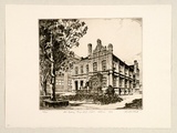 Artist: b'PLATT, Austin' | Title: b'Old Sydney Boys High School, Ultimo' | Date: 1934 | Technique: b'etching, printed in black ink, from one plate'