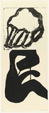 Artist: PARR, Mike | Title: not titled. | Date: 2001 | Technique: lithograph, printed in black ink, from one stone; woodcut, printed in black ink, from one block