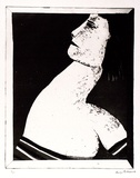 Artist: b'BALDESSIN, George' | Title: b'not titled [female bust].' | Date: 1967 | Technique: b'etching and aquatint, printed in black ink, from one plate'