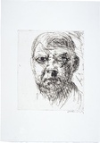 Artist: b'BOYD, Arthur' | Title: b'Self portrait.' | Date: (1962-63) | Technique: b'etching, printed in dark sepia with plate-tone, from one plate' | Copyright: b'Reproduced with permission of Bundanon Trust'