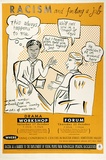 Artist: b'Carter, Ann.' | Title: b'Racism and finding a job.' | Date: 1992, October | Technique: b'screenprint, printed in yellow and black ink, from two stencils'