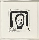 Title: I am [page 13] | Date: 2000 | Technique: linocut, printed in black ink, from one block