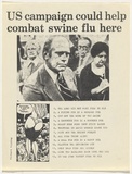 Artist: b'TIPPING, Richard' | Title: b'Swine flu: a broadsheet from the portfolio Rare birds with sticky wings.' | Date: 1978 | Technique: b'offset-lithograph'