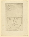 Artist: b'Wienholt, Anne.' | Title: b'not titled [Boy in hat]' | Date: 1947 | Technique: b'line-engraving, printed in black ink with plate-tone, from one copper plate'