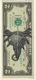 Artist: HALL, Fiona | Title: Viola delphinifolium (American currency) | Date: 2000 - 2002 | Technique: gouache | Copyright: © Fiona Hall