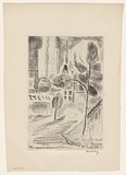 Artist: Brodzky, Horace. | Title: From Bryant Park. | Date: 1917 | Technique: etching and aquatint, printed in black ink, from one plate