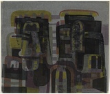 Title: not titled  [Study for 'Builders'] | Date: 1963 | Technique: screenprint, printed in colour, from multiple stencils