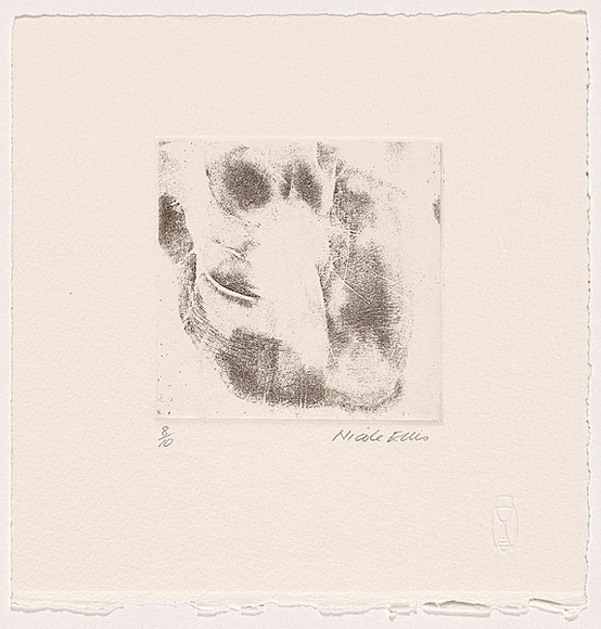 Artist: b'Ellis, Nicole.' | Title: b'Self portrait' | Date: c.2003 | Technique: b'softground-etching, printed in black ink, from one plate'