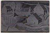 Artist: b'Rees, Ann Gillmore.' | Title: b'not titled [Village]' | Date: c.1942 | Technique: b'engraved woodblock'