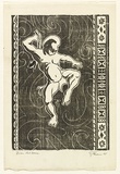 Artist: EWINS, Rod | Title: Fijian club dance. | Date: 1965 | Technique: woodcut, printed in black ink, from one Baltic pine block