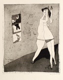 Artist: b'BALDESSIN, George' | Title: b'Dancer.' | Date: 1966 | Technique: b'etching and aquatint, printed in black ink, from one plate'