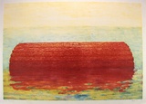 Artist: Maguire, Tim. | Title: not titled [red horizontal column] | Date: 1987 | Technique: lithograph, printed in colour, from four stones | Copyright: © Tim Maguire